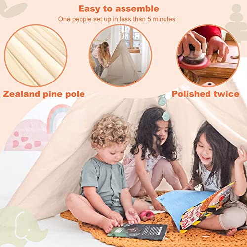 Tiny Land TP0006-US Kids-Teepee-Tent With Lights & Campfire Toy & Carry Case thumb #4