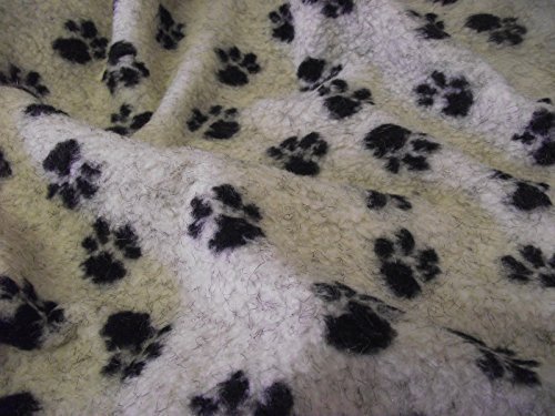 Faux Fur Sherpa Fleece Sheepskin Fabric Material Cashmere Paws, 1/2Mtr 150cmx50cm, White