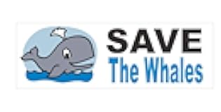 Generic Save The Whales Bumper Sticker D408 Animal Rights