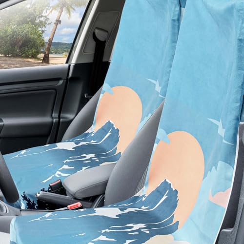 Image of 2 Pack Car Seat Towel Cover with Storage Bag, Yellowstone National Park