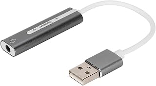 3.5mm External USB Sound Card, Aluminium Alloy External Computer Audio Card for All Computer Systems 7.1 Stereo, usb audio Adapter card With Mic USB To Jack 3.5 Converter For Laptop Computer Headphone