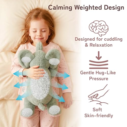 Image of Niuniu Daddy 20 inch 3.3lb Elephant Weighted Stuffed Animal forKids and Adults, Soft Sensory Plush Body Pillow for Calming Support, Large Animal Toy for Everyday Comfort