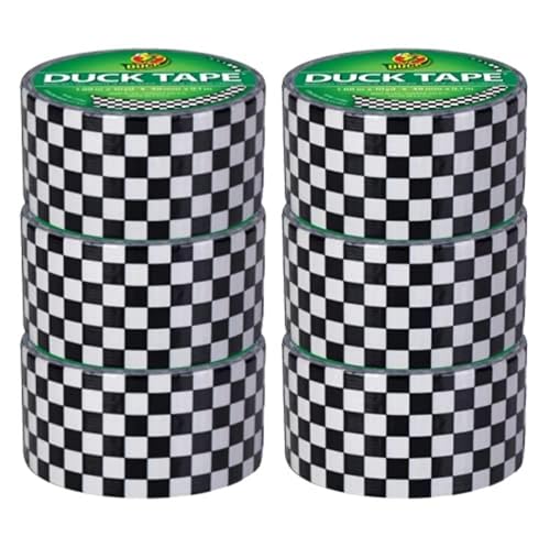 Image of Duck Brand Duck Printed Duct Tape, 6-Roll, Checker (280410 C)