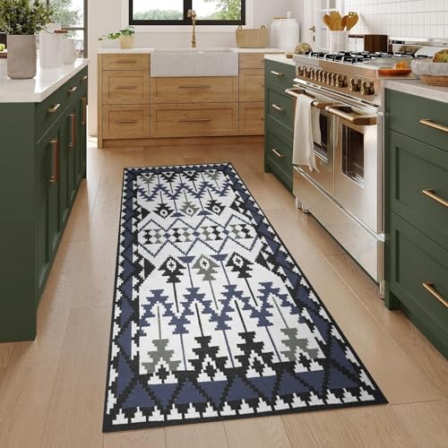 Alfombra pasillo larga antideslizante con diseño texturizado resistente de 90x120 6