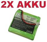  2x Hochleistungs Ni-MH Akku 2,4V 500mAh ersetzt 5M702BMX GP0827 GP0845 BP0827 GP0830 BP0845 für Medion MD81877 MD82877 Life S63006 Slim DECT 500 Life S63022 MD82772 Life S63008 MD83877 X680 MD-81877