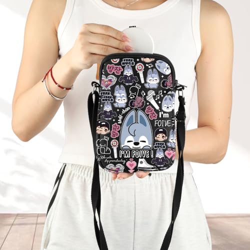 Image of JNIAP Korean Group Stay Crossbody Bag Korean Group Stay Wolf Gifts I'm Foive Gifts Stay Merchandise Stay Wolf Shoulder Bag