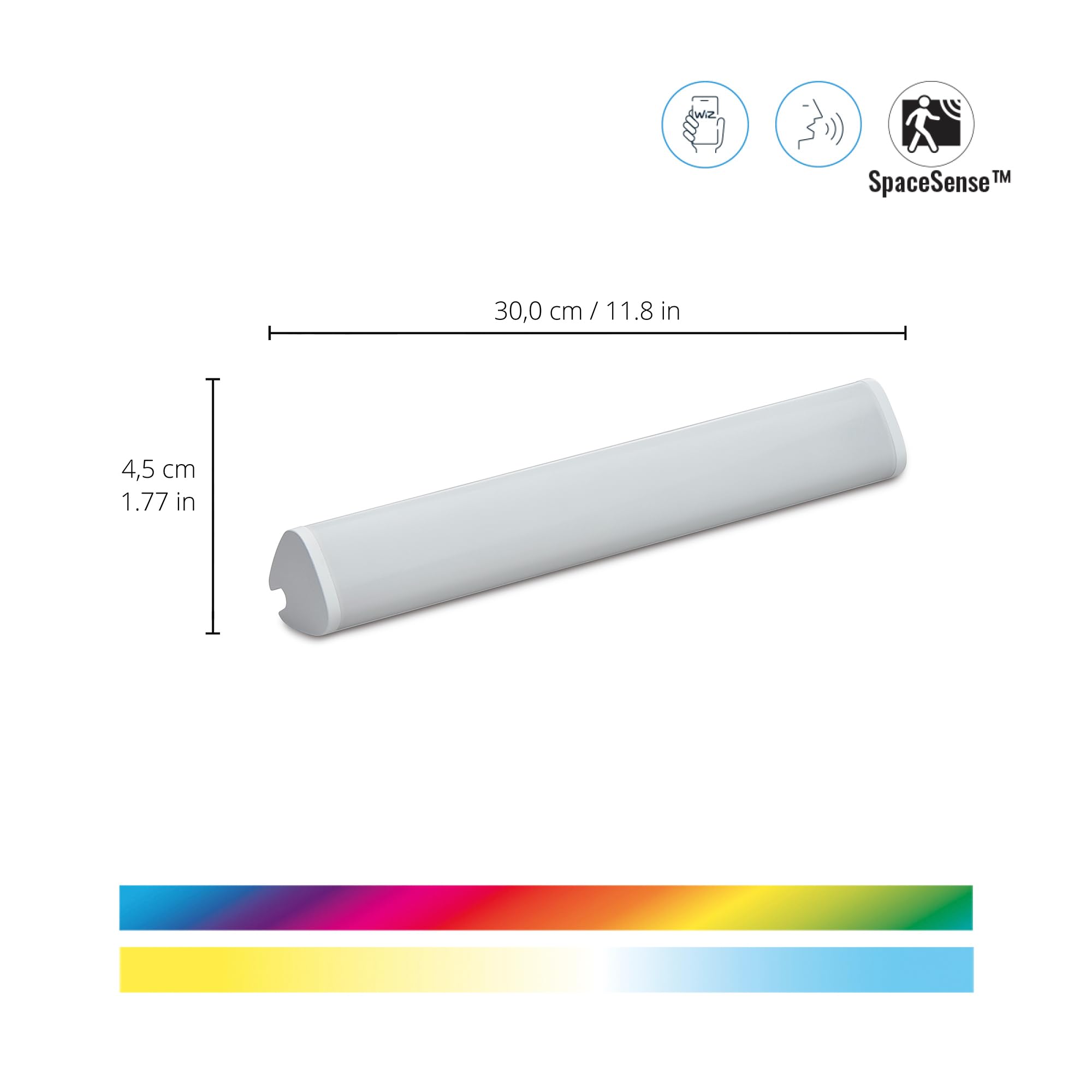 WiZ Inteligentna lampa Linear Bar, Wi-Fi, wiele odcieni bieli, szeroka paleta kolorów, sterowanie aplikacją