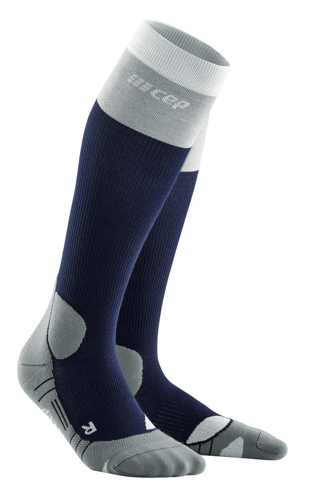Cep Women's Marineblue/Grey – Hiking Light Merino Redesign Socks For | Long Hiking Socks With Activating Compression In / | Size Iv