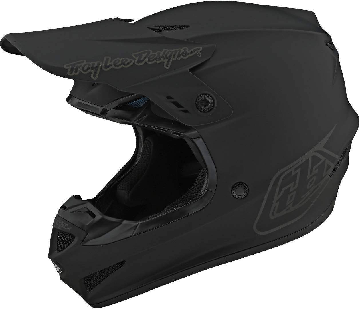 Troy Lee DesignsGP Anarchy Adult Offroad Motocross Dirt Bike ATV Powersports Racing Full Face Helmets Lightweight Ventilated Youth GP Helmet; Mono Black MD
