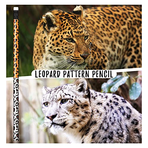 36 lápices de grafito con animal print y borrador miniatura 5