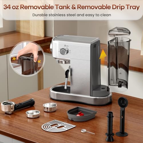 Professional Espresso Machine with Milk Frother