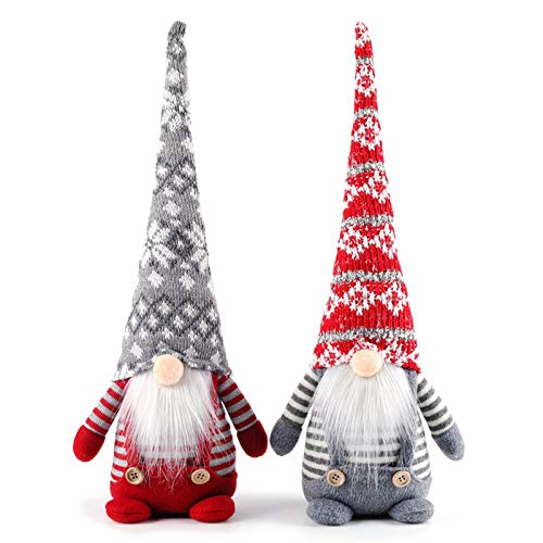 Ou.uomi Christmas Elves Decorations Indoor 2 Pcs(16.5 Inch),St Patricks Day Decor Gnomes Plush Gifts,Irish Santa's Gnome Leprechaun Figurine Decorations #TOP2