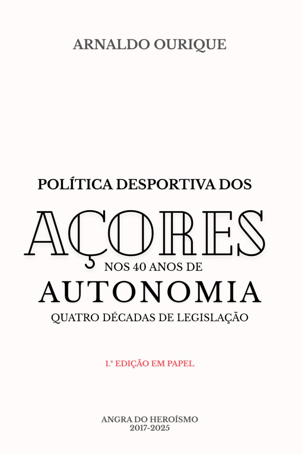 Política Desportiva dos Açores nos 40 anos de Autonomia.: Quatro Décadas de Legislação.