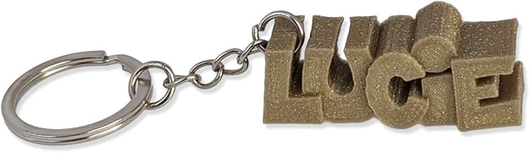 Porte-clés en 3D prénom ou Texte personnalisé – idée Cadeau Originale - Fabriqué en France - Anneau de 20 mm pour accrocher Vos clefs