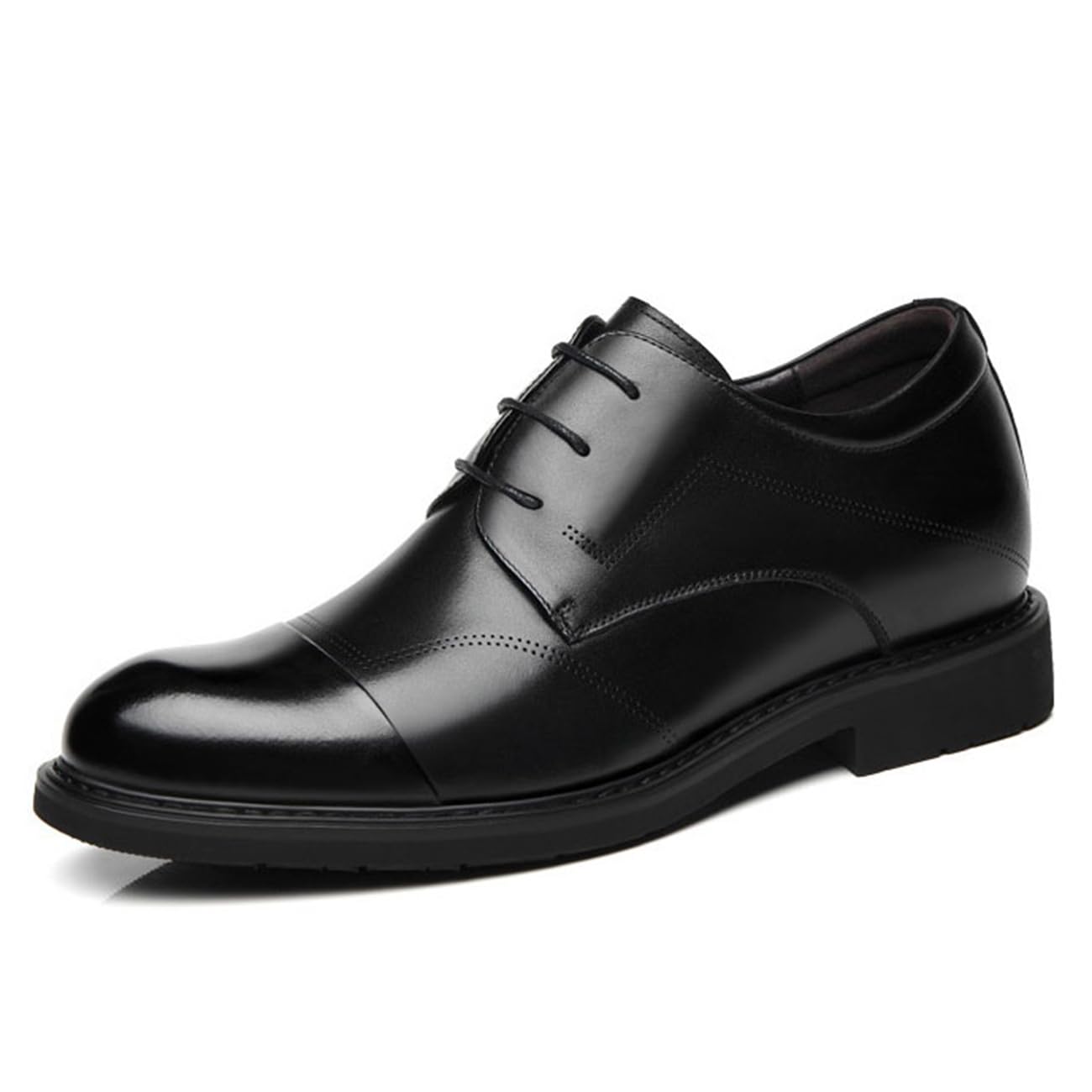 VIBLiSS Scarpe per Aumentare L'altezza per Gli Uomini, Scarpe Eleganti Formali Antiscivolo Elevator Business Oxfords Che Aumentano L'altezza
