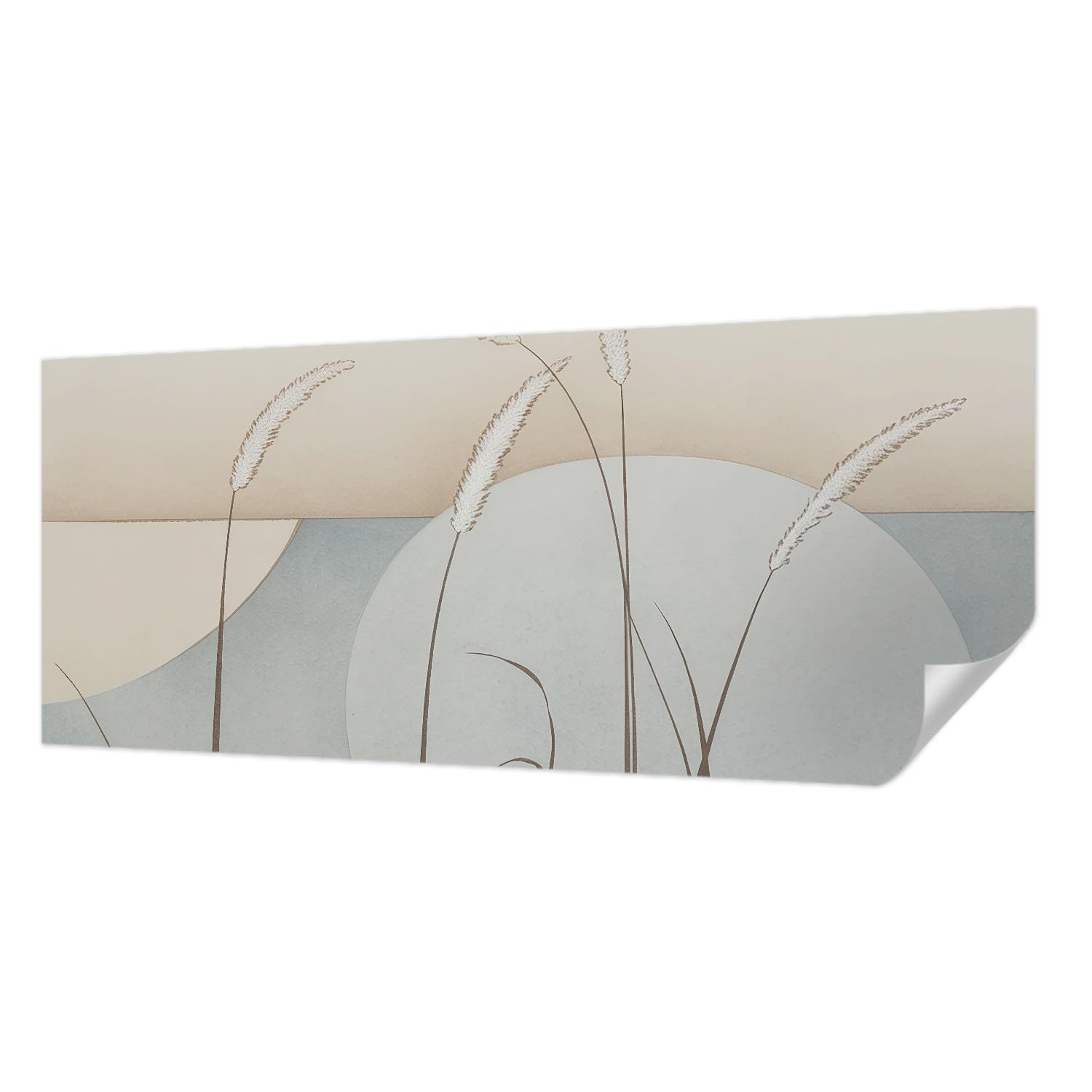 Décor mural adhésif résistant aux taches panoramique herbes douces