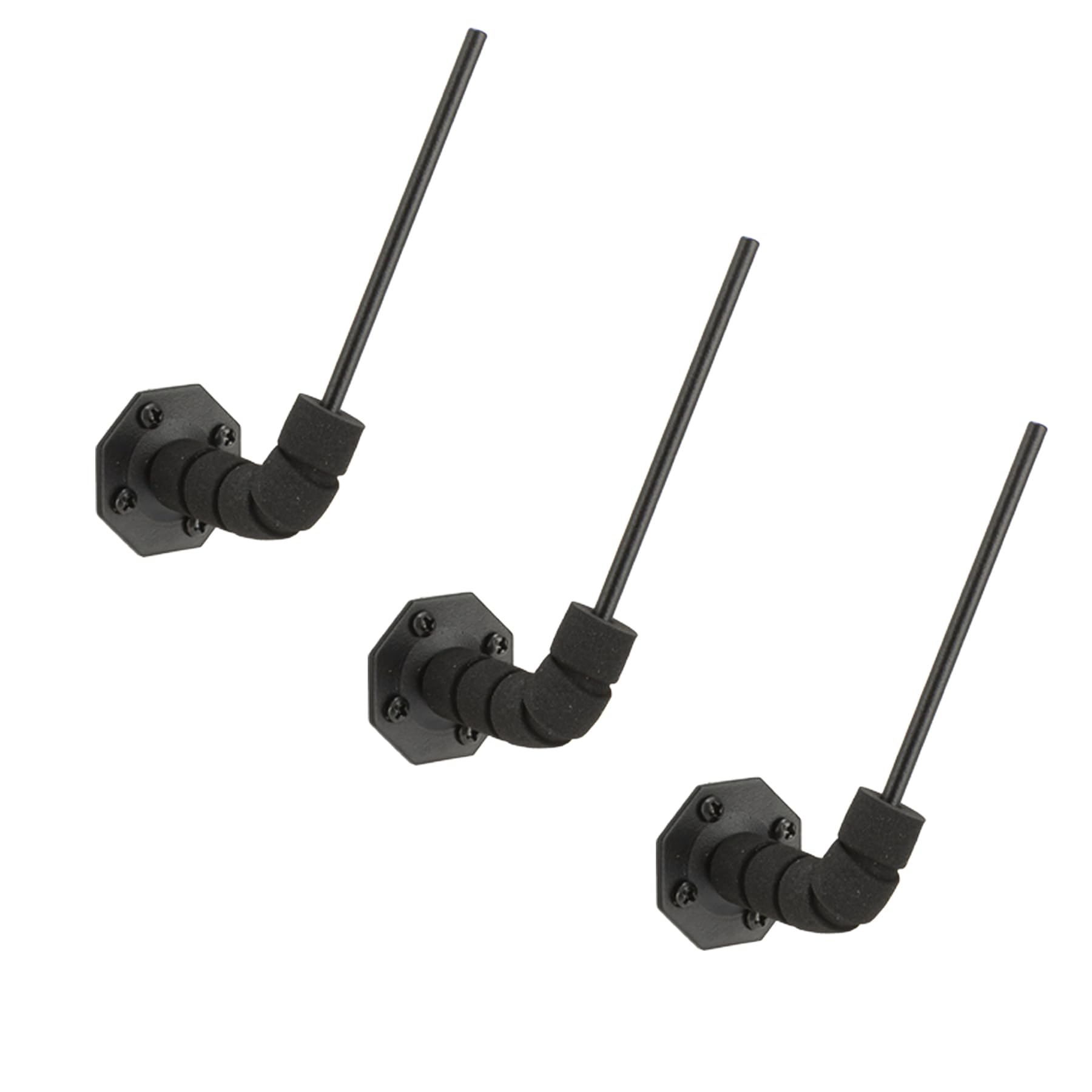 EVCUHASL 90 Degree Pistol Hanger, Concealed Gun Holder for Indoor Pistol Rack Display Wall Mount Storage, Solid Vinyl Coated Stand, 4 Pack