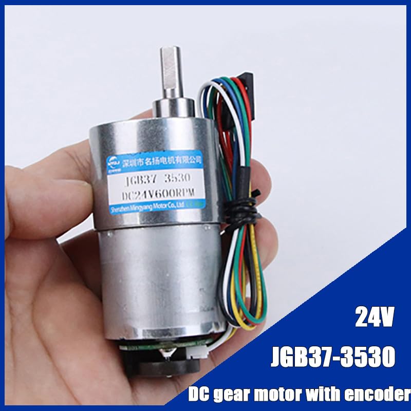 24V 37mm DC-Getriebemotor mit Hall-Encoder JGB37-3530B Hohes Drehmoment Einstellbarer Motor mit niedriger Geschwindigkeit CW CCW(24V 46RPM_ONLY MOTOR)