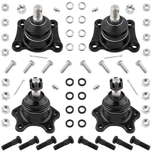 BOXI (Set of 4) Front Suspension Front Upper and Lower Ball Joints Fit for Toyota 4Runner 1989-1995 | for Toyota Pickup 1989-1995 4WD | for Toyota T100 1993-1998 4WD | Replaces K9519 K9482