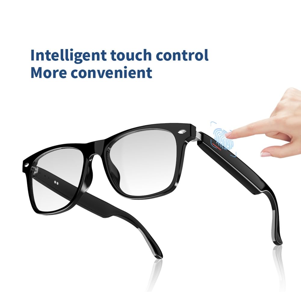 Occhiali intelligenti E13 con cuffie per chiamate in vivavoce musica fotografia nero C Smart Glasses 1 set, Nero , C