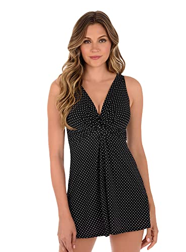 Miraclesuit Women's Swimwear DD-Cup Solids Marais Tummy Control V-Neckline Soft Cup One Piece Swimsuit