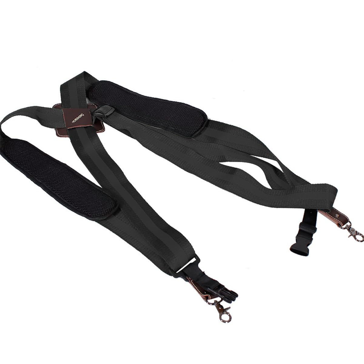 Correa de Hombro para Tambor Africano con Acolchado Grueso y Suave, Correa Ajustable para Mochila de Tambor de percusión de 5 cm de Ancho, Material de poliéster Negro con diseño Transpirable