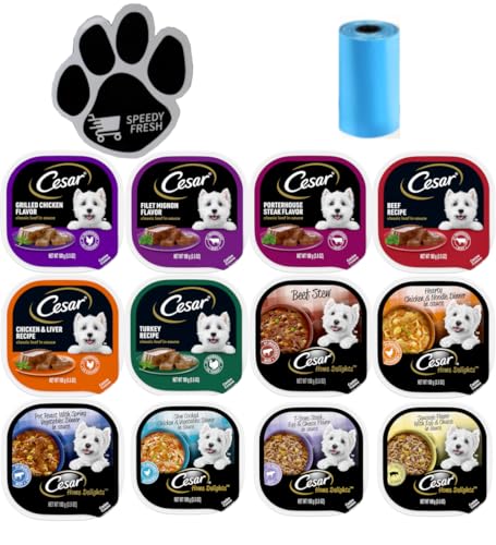 Cesar Comfortable Moist Canine Meals Bundle with 12 Flavors 35 Oz 1 Unit Every Taste Whole of 12 Items with Magnet and Roll of Poop Baggage Cucciolini Doodles Cesar comfortable moist canine meals bundle with 12 flavors 3 5 oz 1 unit every taste Whole of 12 items with magnet and roll of poop baggage cucciolini doodles