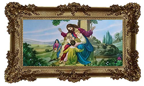 Immagini sacra di Gesù e i bambini votive