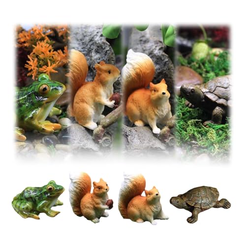 tintoke 4 Stück Schildkröte Statue Deko Harz,Gartenfigur...