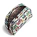 Vera Bradley Women's Cotton Medium Zip Cosmetic Makeup Organizer Bag, Cuban Stamps, One Size