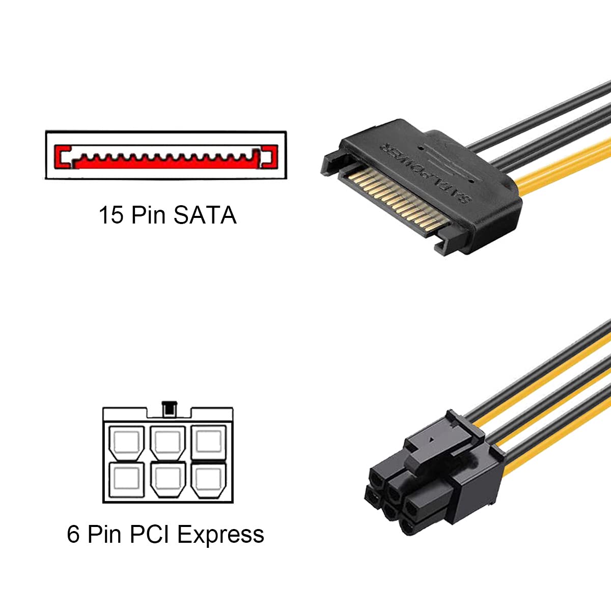 Micro SATA Cables 13 Pin Male to 13 Pin Female Extension Cable 12 Inches