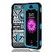 Kuteck® iPhone 6 Case - Tribal Hybrid Dual Layer Armor Defender Full Body Protective PC Box Case Cover for iPhone 6 4.7-inch with 1 Screen Protector, 1 Stylus (Blue)