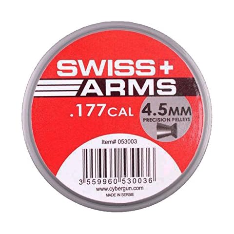 Swiss Arms FLATHEAD 177 - 4.5mm All Purpose Airgun Pellet Pot of 500 Cover