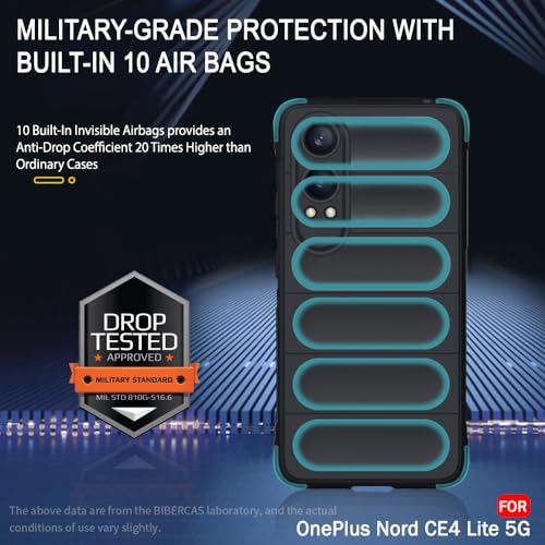 Image of TheGiftKart Liquid Silicon Back Cover Case for OnePlus Nord CE 4 Lite 5G | ShockProof Military Grade Protection | Micro-Fibre Cloth On Inner Side | Built-in Anti-Slip Grip Back Case Cover (TPU, Black)