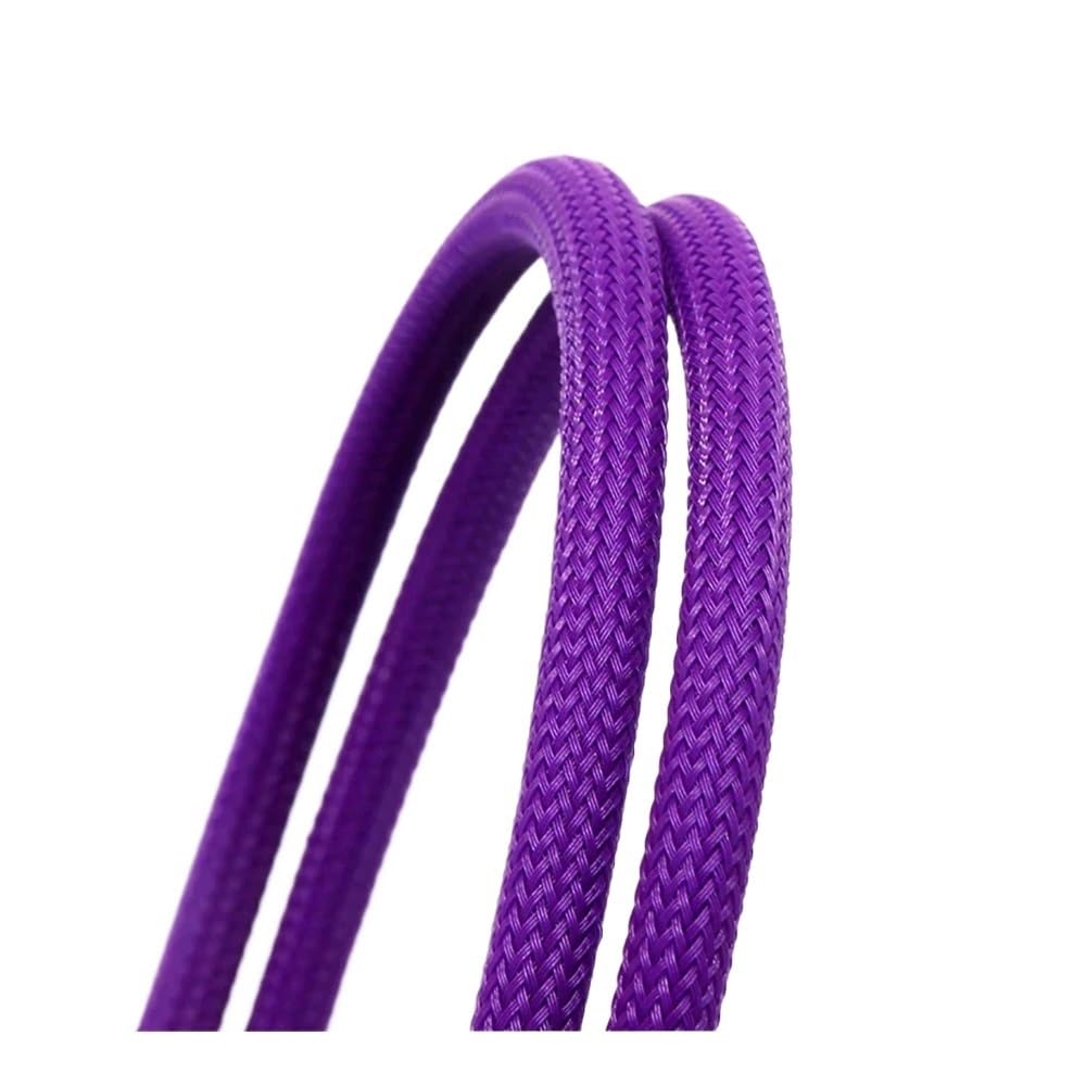 Gaine tressée en PET isolée haute densité 2/4/6/8/10/12/14/16/20/25/30/40 mm Violet 20 mm _ 30 m