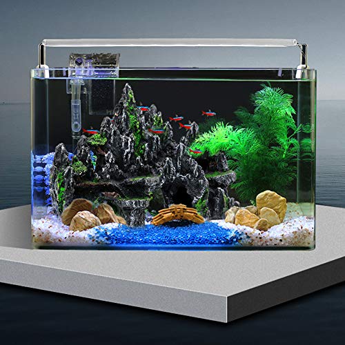 Large Fish Tank Decorations, Mountain View Aquarium Ornament Tree House Cave Bridge Fish Tank Decoration #TOP4