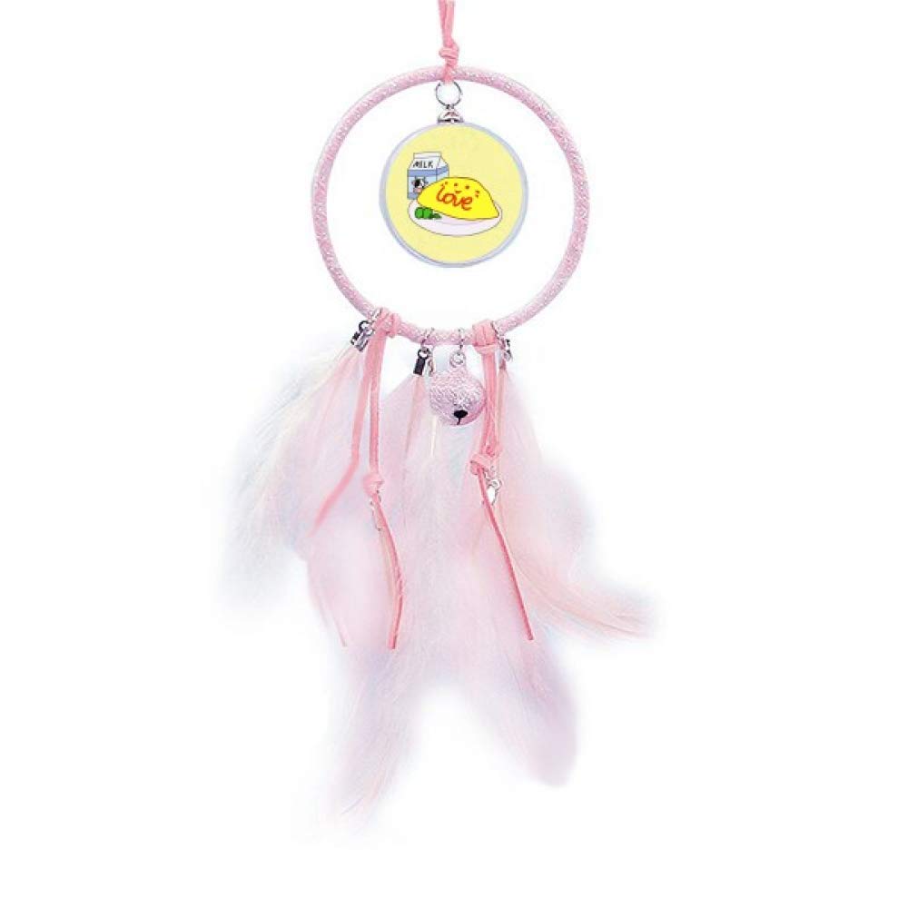 Atrapasueños con campana pequeña que elimina la monotonía en paredes de dormitorio