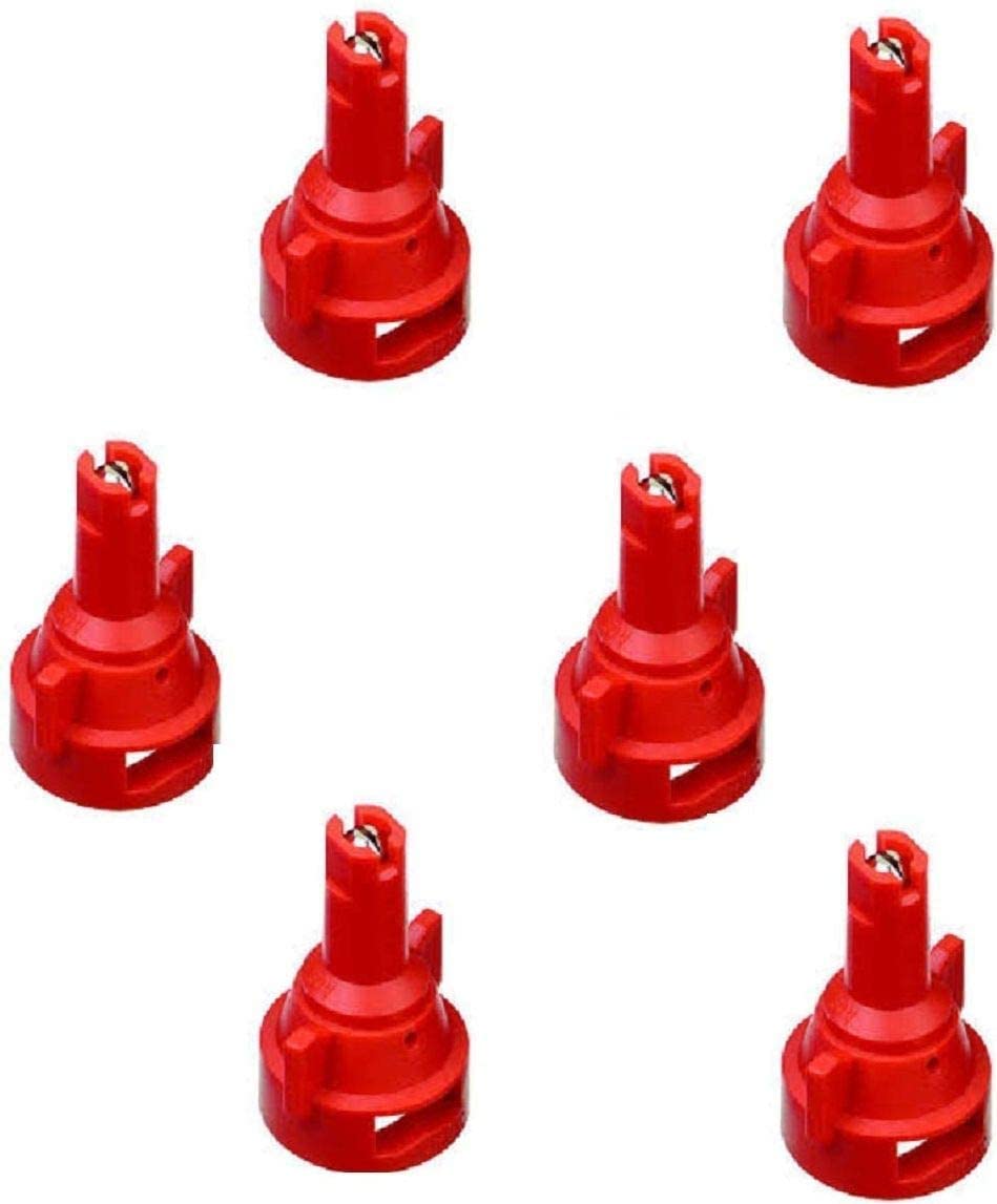 Pack of 6 - TeeJet Air Induction Flat Spray Tips Red 110° Polymer Visiflo Farmer Bob's Parts AIC11004-VS