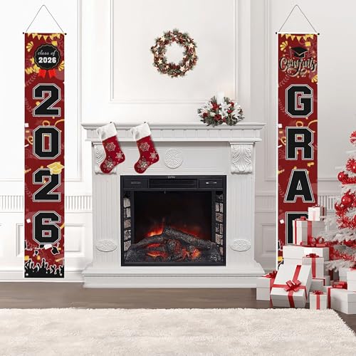 Image of Graduation Decorations 2026 Grad Porch Banner for Any Schools or Grades Graduation Banner Class of 2026 Party Decor