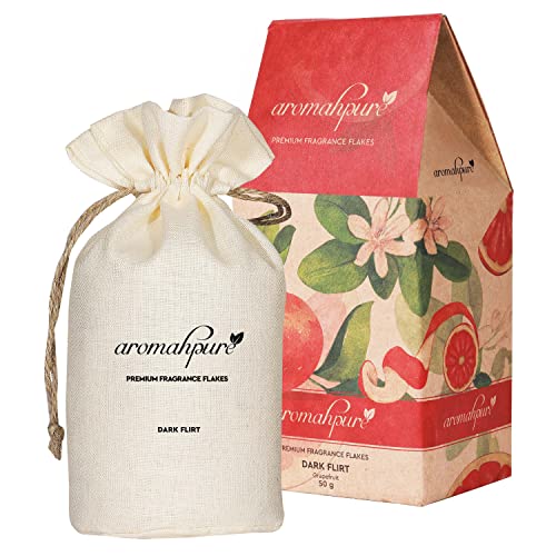 Image of Aromahpure Premium Car Perfume Fragrance Flakes-Dark Flirt-Refreshing' Luxury Car Air Freshener made Organically with Essential Oil, Grains, and Flakes -50Gms, Last Upto 30 days, IFRA certified