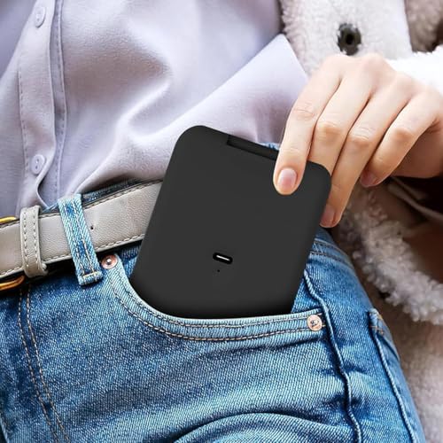 Image of MAYCREATE LED Travel Makeup Mirror, 2X Magnifying Pocket Mirror USB Charging Folding Mirror, Small Portable Wallet Mirror with 3 Colors Brightness Adjustable for Women Gifts