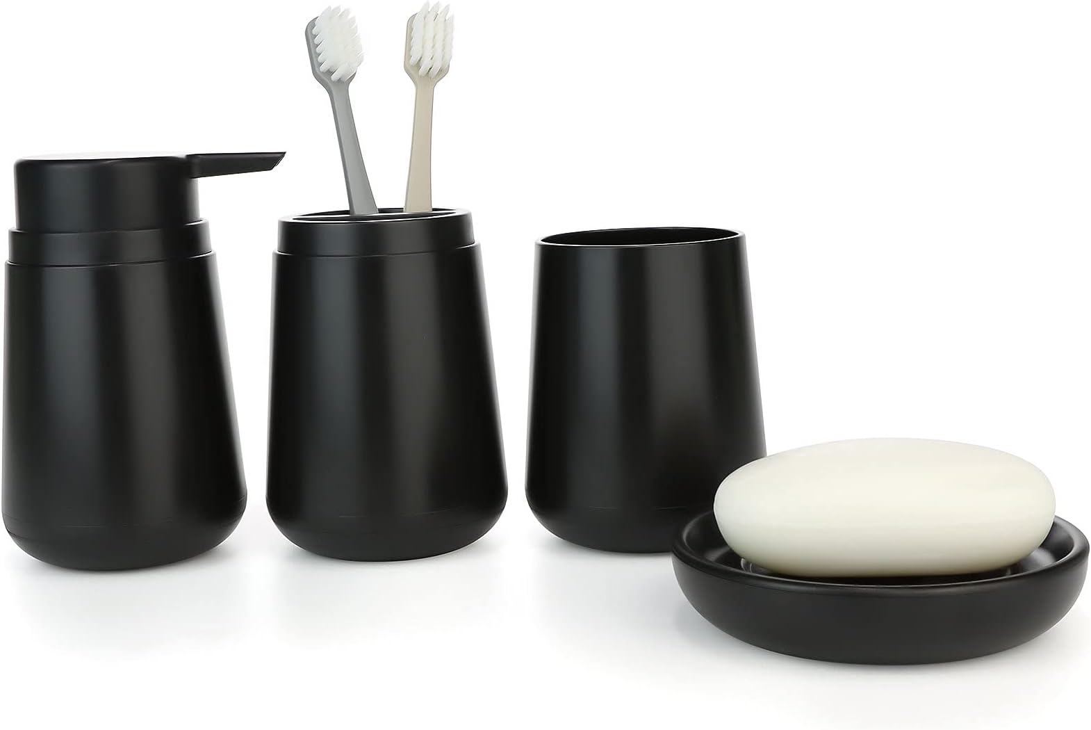 4PCS Black Bathroom Accessories Set