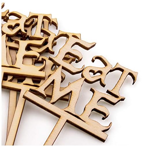 50pcs Wooden 'Eat Me' Cupcake Toppers