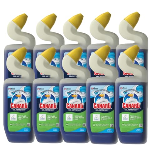 Canard Gel Marine - Gel Nettoyant et Désinfectant Toilettes - Tue 99,9% des Bactéries - Nouvelle Formule Ecolabel - Lot de 12x750 ml