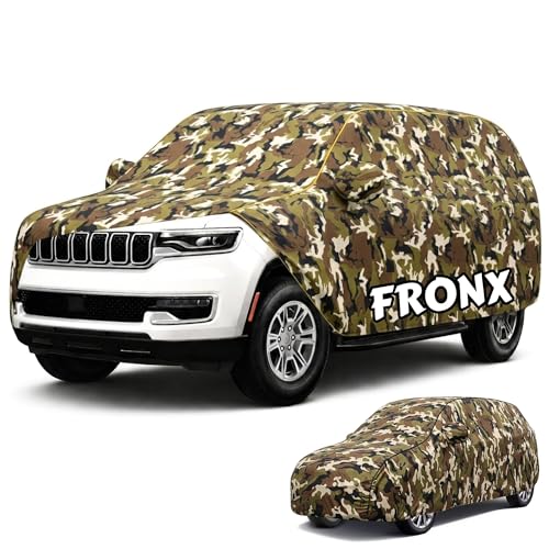 Image of Perfect Waterproof Car Cover Custom fit for Fronx Cover (All Models & Varrient) 2021-2026 | 6 Layers All Weather Waterproof Sun Rain UV Dust Protection Outdoor Indoor Full Car Covers - Jungle
