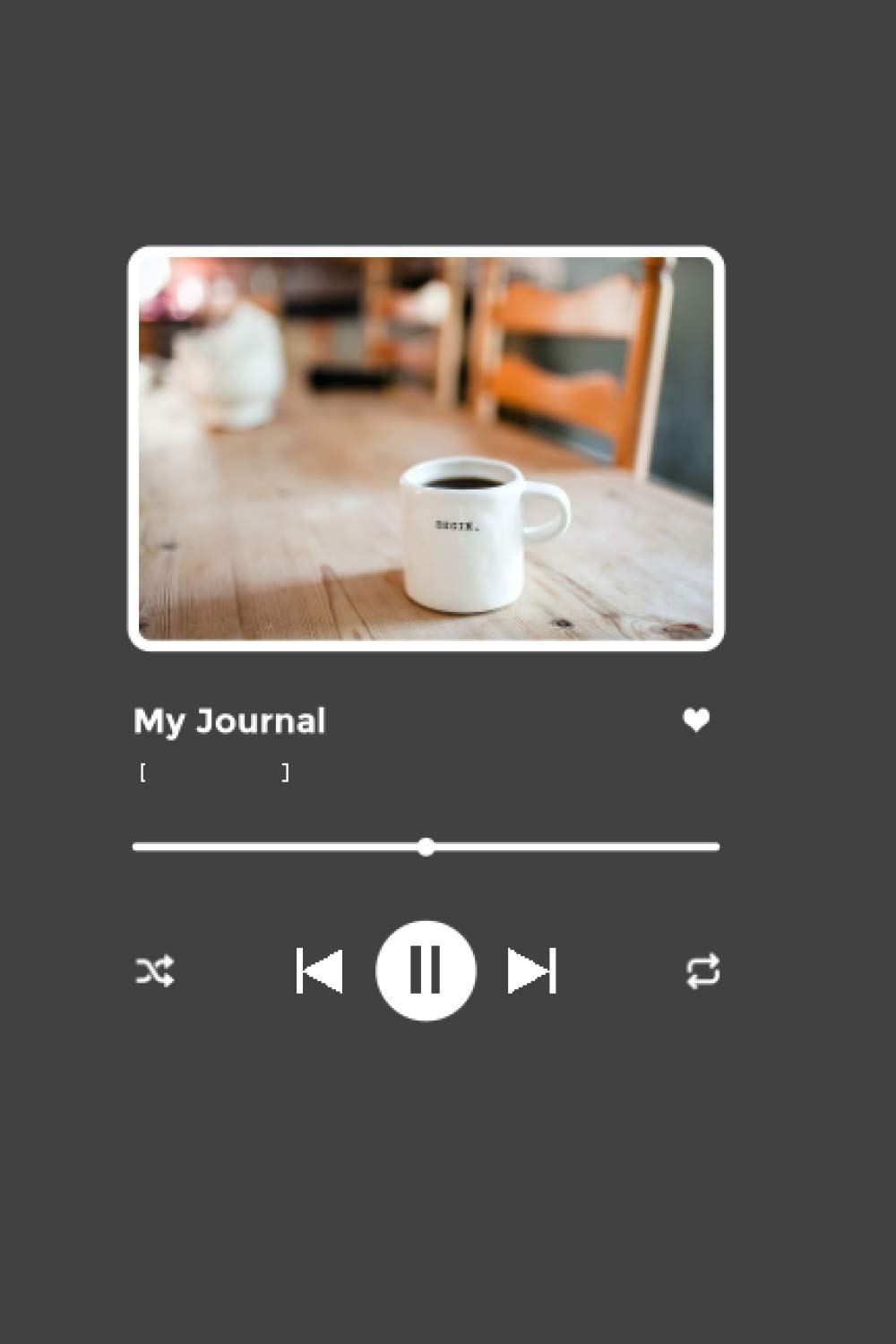 Spotify Style Journal - 120 pages A5 Notebook - perfect for planning, organising or taking notes