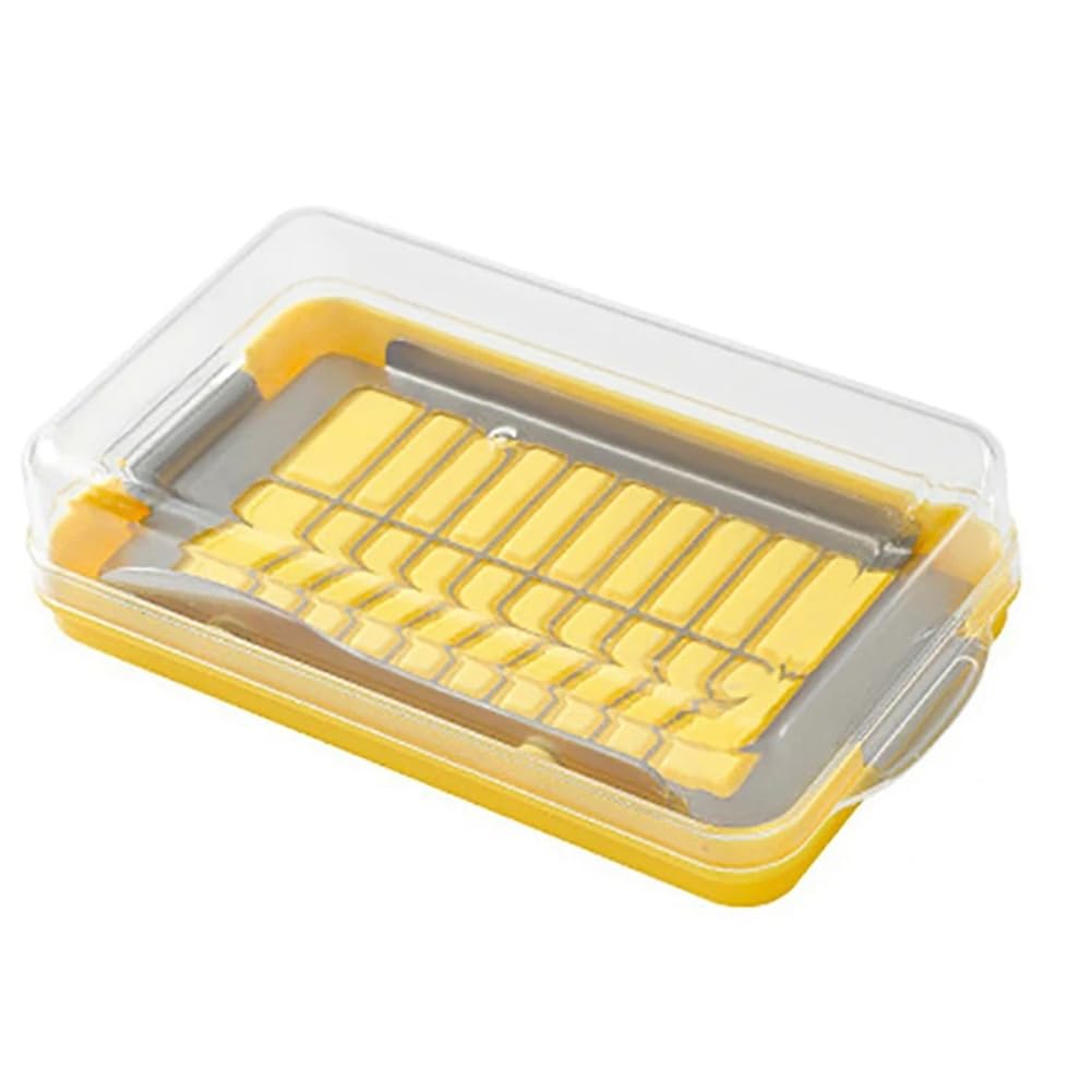 CTRLZS Butter Cutting Box with Lid Butter Slicer Cutting Plate Butter Container Butter Storage Butter Bowl Small