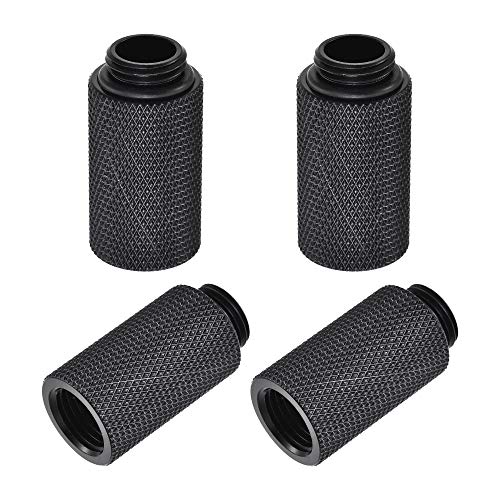 Image of sourcing map Male to Female Extender Fitting G1/4 x 30mm for PC Water Cooling System Black 4pcs