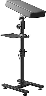 Moricher Tattoo Armrests with Storage Tray Tattoo Armrest H-Base Height and Tilt Adjustable Black Leather Tattoo Handrails Heavy Equipment for Salon Tattoo Studio