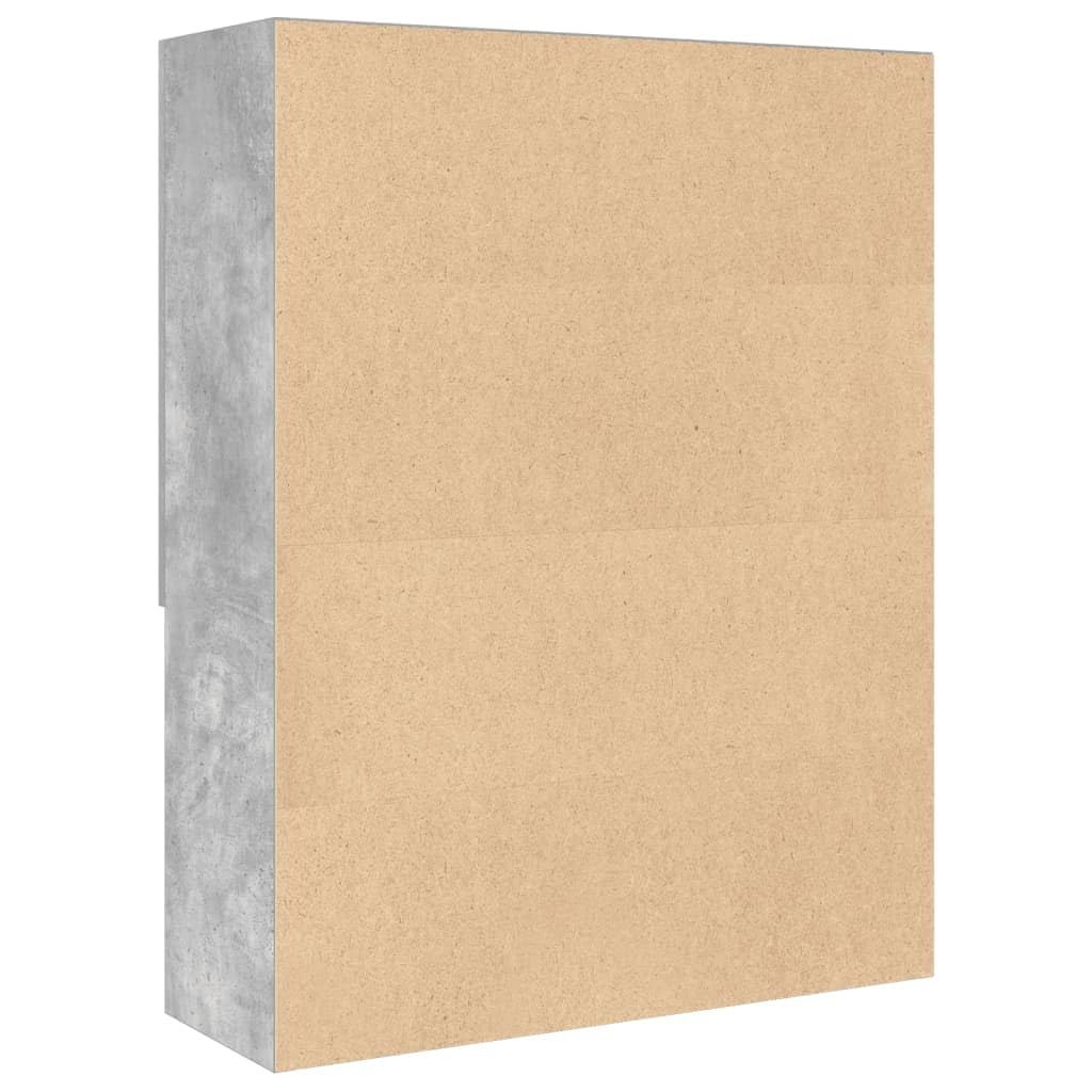 Armario de Lavadora vidaXL Gris Hormigón 70,5 x 25,5 x 90 cm, Mueble de Lavadora, Mueble de lavandería, Armario de baño